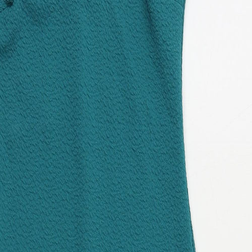 River Island Womens Green Polyester Pencil Dress Size 8 V-Neck Pullover