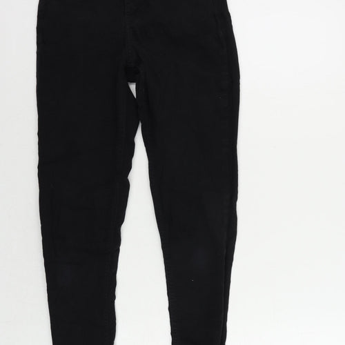 Topshop Womens Black Cotton Skinny Jeans Size 25 in L32 in Regular Zip