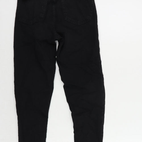 Topshop Womens Black Cotton Skinny Jeans Size 25 in L32 in Regular Zip