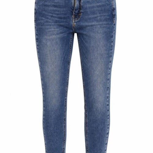 Topshop Womens Blue Cotton Skinny Jeans Size 25 in L32 in Regular Zip
