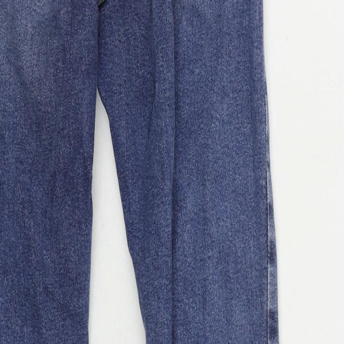 Topshop Womens Blue Cotton Skinny Jeans Size 25 in L32 in Regular Zip