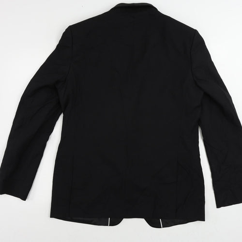 Marks and Spencer Mens Black Polyester Tuxedo Suit Jacket Size 44 Regular