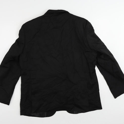 Marks and Spencer Mens Black Polyester Jacket Suit Jacket Size 44 Regular