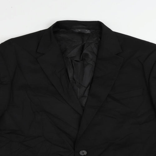 Marks and Spencer Mens Black Polyester Jacket Suit Jacket Size 44 Regular