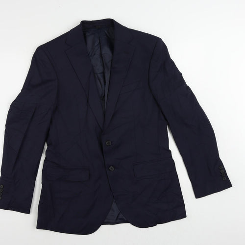 Marks and Spencer Mens Blue Polyester Jacket Suit Jacket Size 40 Regular