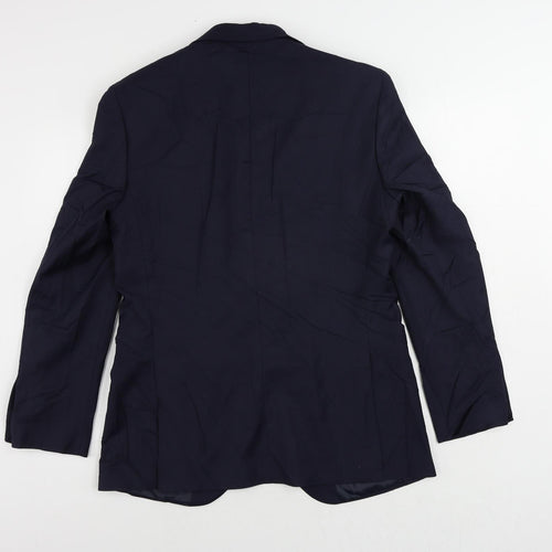 Marks and Spencer Mens Blue Polyester Jacket Suit Jacket Size 40 Regular