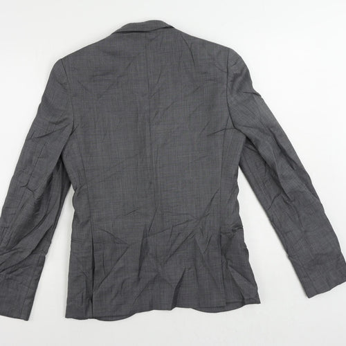 Topman Mens Grey Wool Jacket Suit Jacket Size 36 Regular