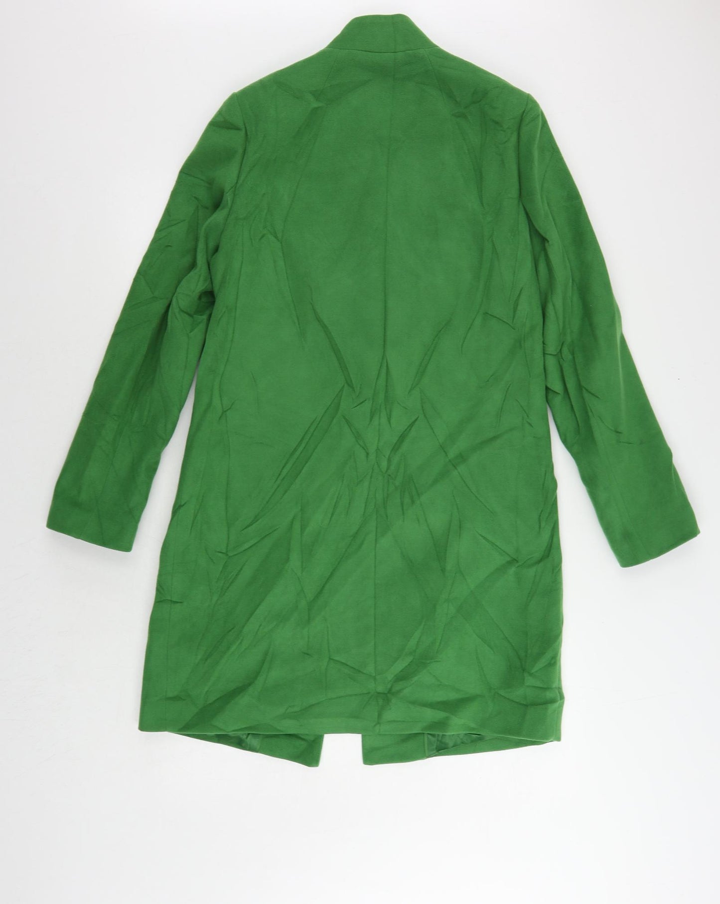 Marks and Spencer Womens Green Overcoat Coat Size 10 Button