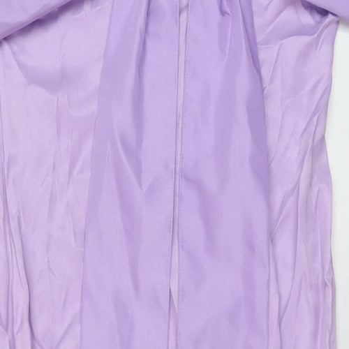 Zara Womens Purple Polyester Maxi Size L Square Neck Zip