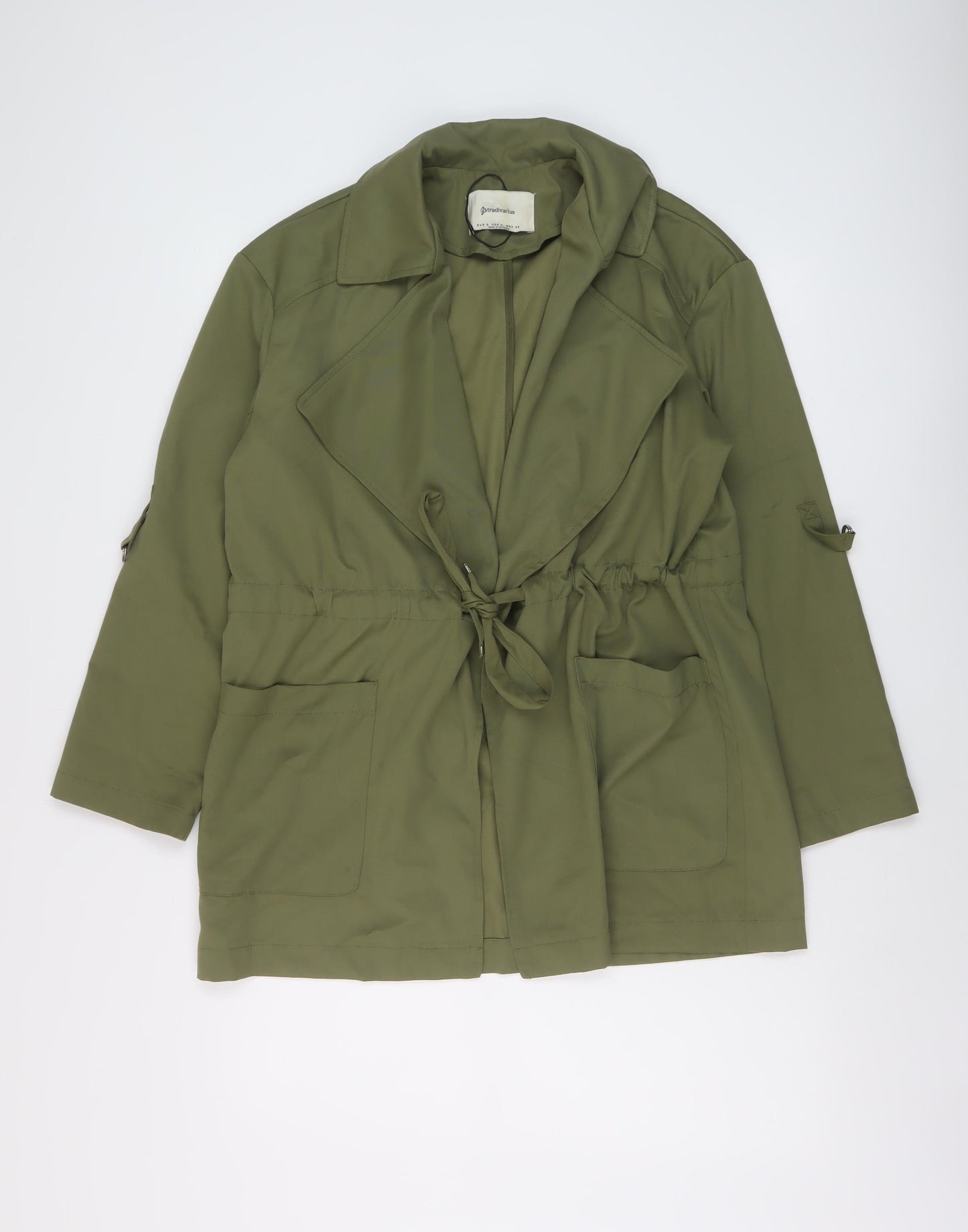 Stradivarius Womens Green Jacket Size S Tie