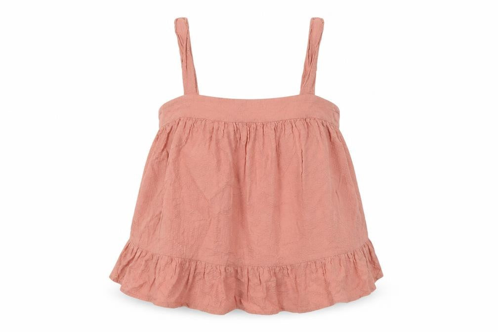 Front view of ASOS women’s pink cotton basic blouse, size UK 16, square neck