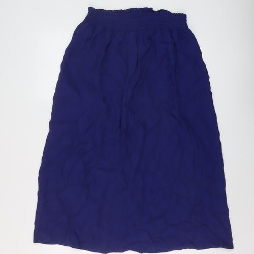 Marks and Spencer Womens Blue Viscose A-Line Skirt Size 10
