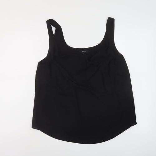 RW&CO. Womens Black Polyester Basic T-Shirt Size XL Cowl Neck