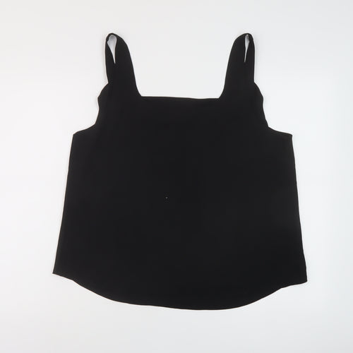 RW&CO. Womens Black Polyester Basic T-Shirt Size XL Cowl Neck