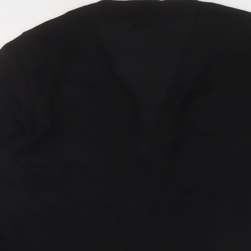 ASOS Womens Black Polyester Basic Blouse Size 12 V-Neck