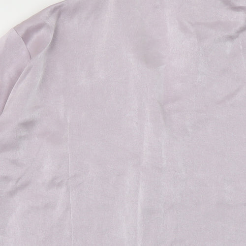 Marks and Spencer Womens Purple Polyester Basic Blouse Size 16 V-Neck