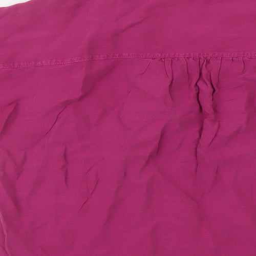 Celtic & Co Womens Purple Lyocell Basic Blouse Size 8 V-Neck