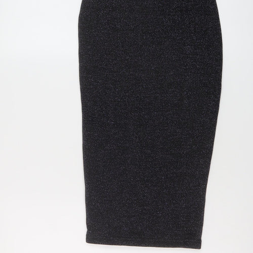 Ah Polly Womens Black Polyester Bandage Skirt Size 23 in