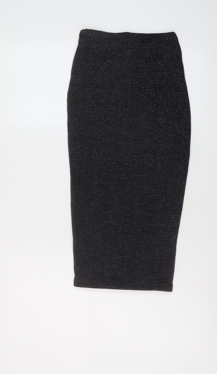 Ah Polly Womens Black Polyester Bandage Skirt Size 23 in