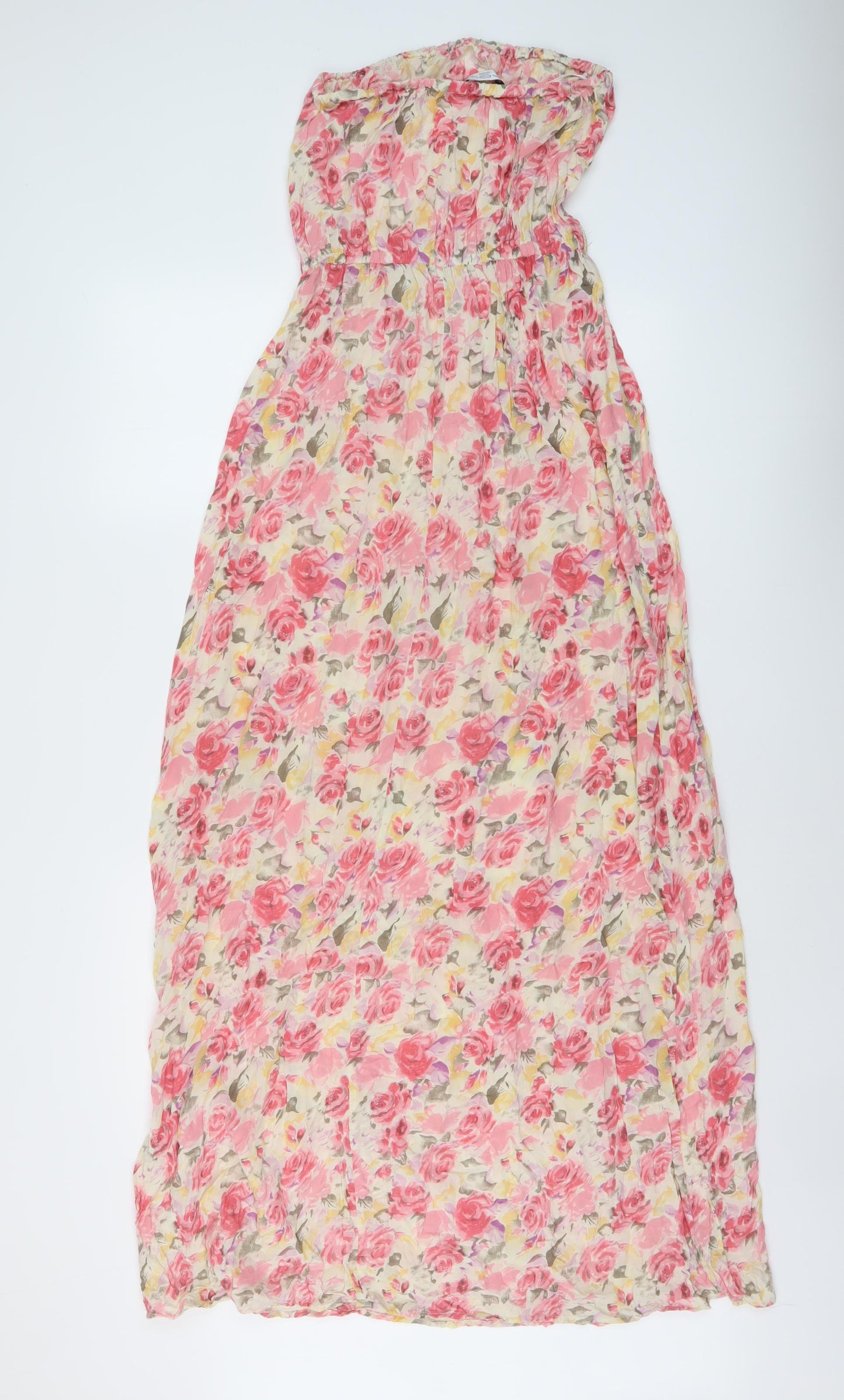 New Look Womens Multicoloured Floral Viscose A-Line Size 10 Square Neck Pullover