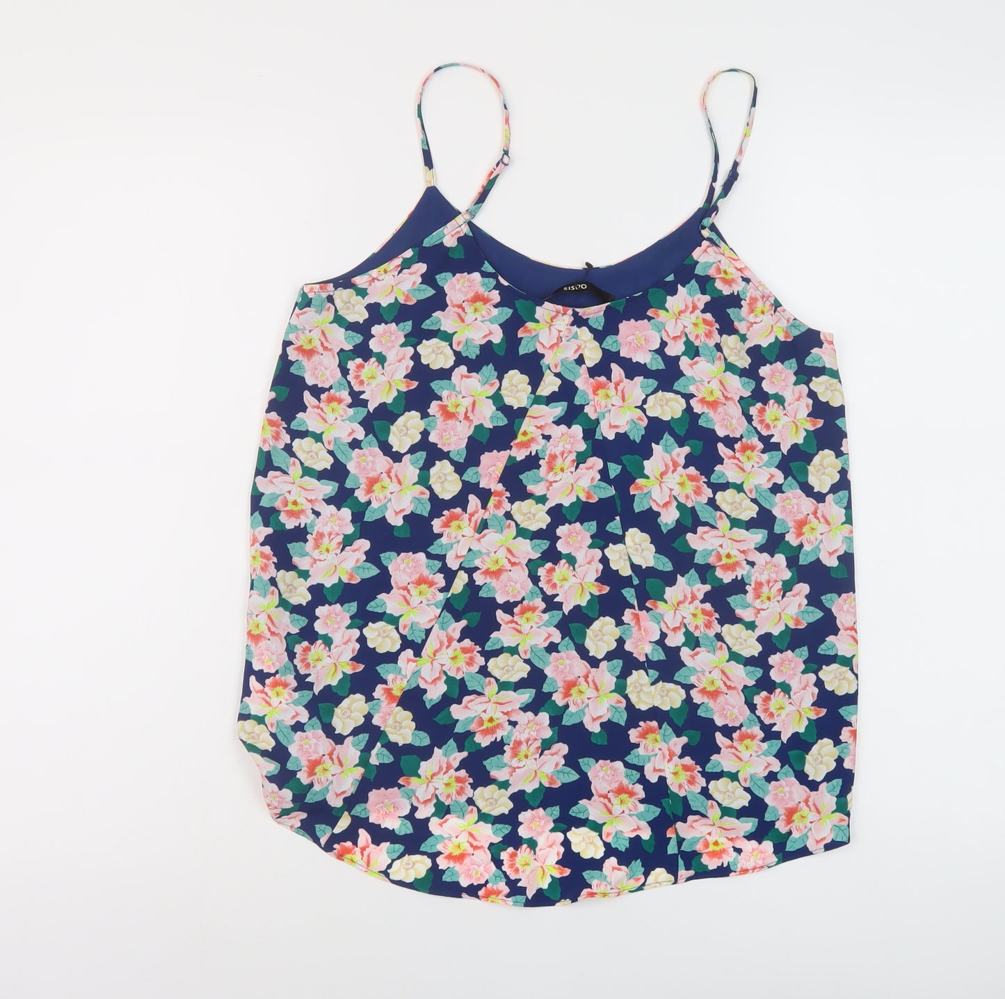 Oasis Womens Multicoloured Floral Polyester Basic Tank Size 8 Round Neck