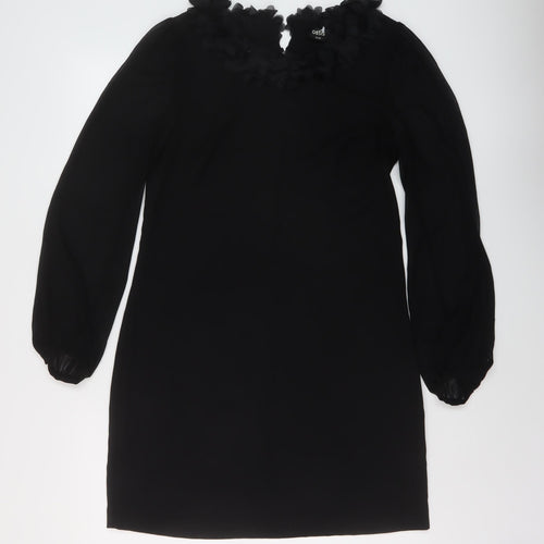 Osis Womens Black Polyester A-Line Size 10 Round Neck Zip