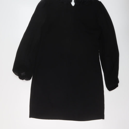 Osis Womens Black Polyester A-Line Size 10 Round Neck Zip