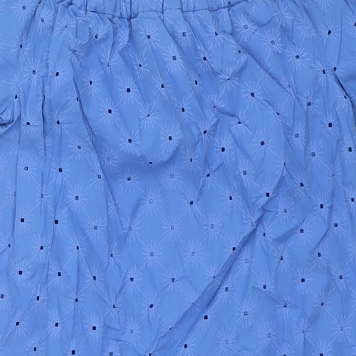 Zara Womens Blue Polyester Mini Size M Boat Neck Pullover