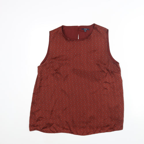 Kiabi Womens Brown Polyester Basic Blouse Size L Roll Neck