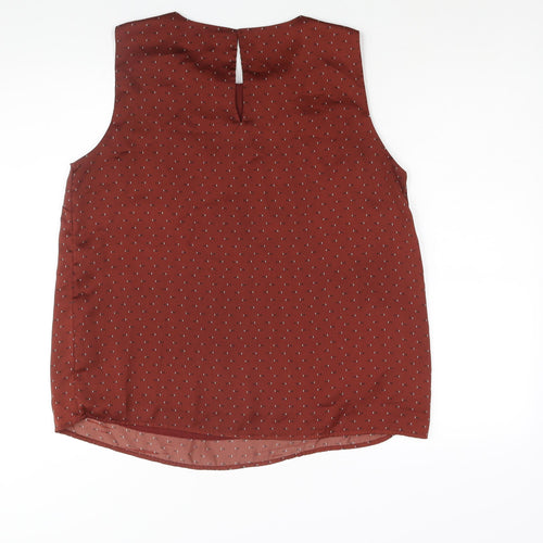 Kiabi Womens Brown Polyester Basic Blouse Size L Roll Neck