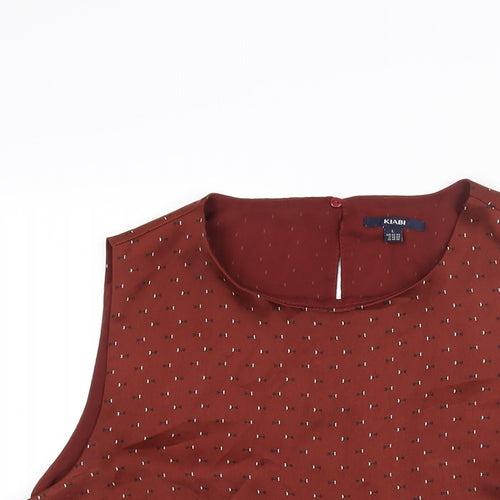Kiabi Womens Brown Polyester Basic Blouse Size L Roll Neck