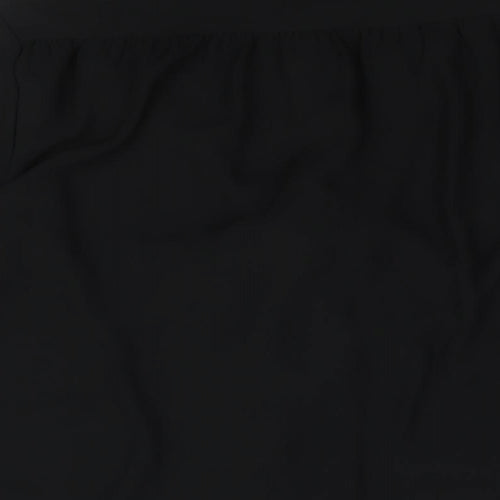 Adrianna Papell Womens Black Polyester Basic Blouse Size M V-Neck - Bow