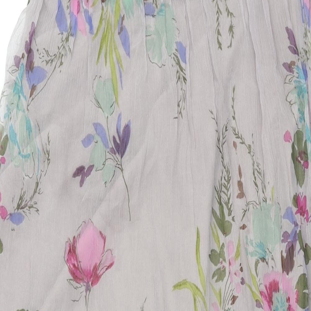 Derby Womens Multicoloured Geometric Viscose Maxi Size S Scoop Neck Zip - Frill Sequin