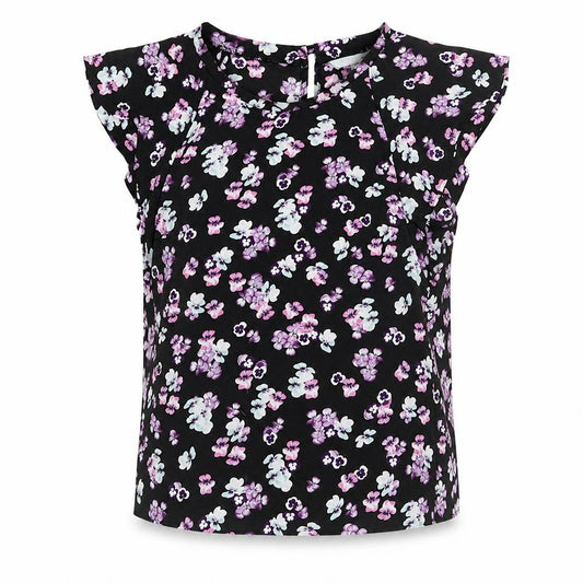 Front view of Red Herring women’s multicoloured floral polyester basic blouse, size UK 10, round neck