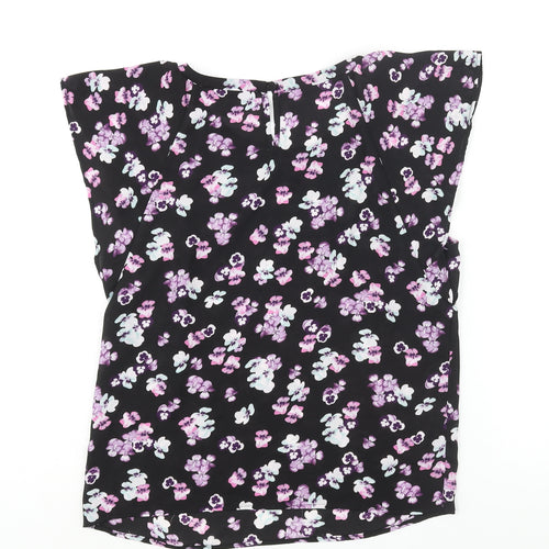 Red Herring Womens Multicoloured Floral Polyester Basic Blouse Size 10 Round Neck
