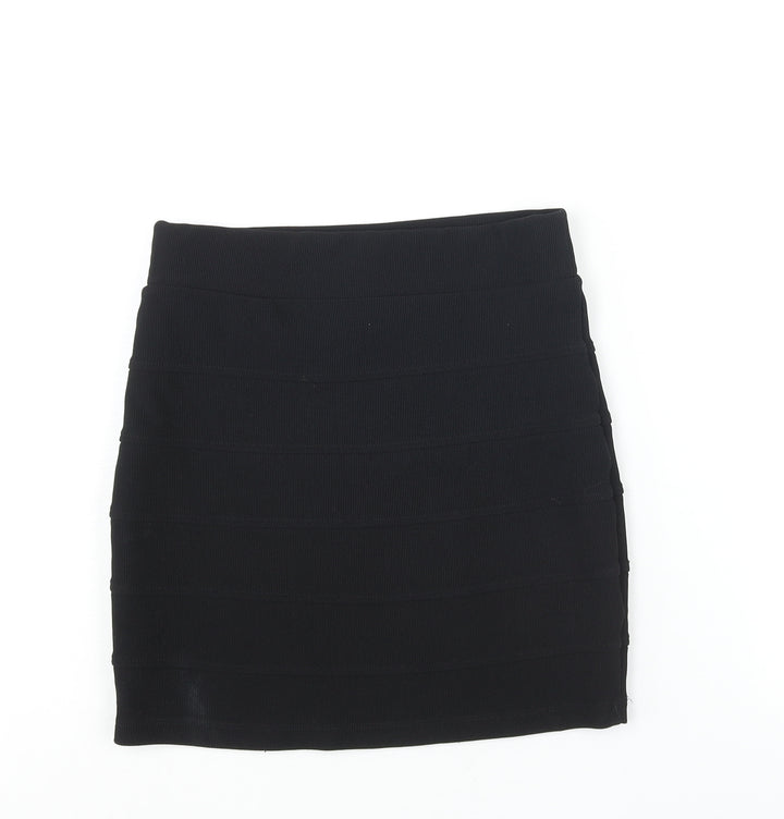 Divided by H&M Womens Black Polyester Bandage Skirt Size 10