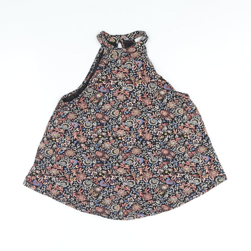 New Look Womens Multicoloured Geometric Polyester Camisole Blouse Size 8 Round Neck - Floral Print