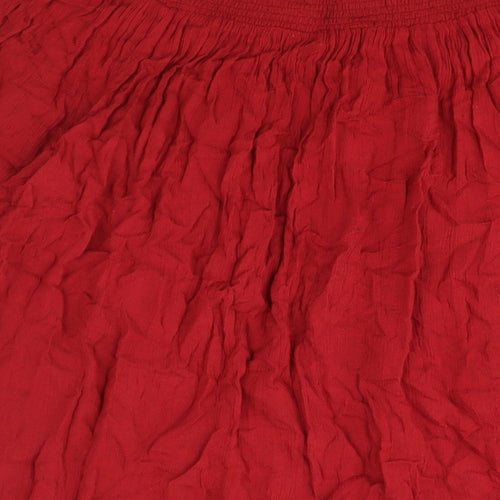 Sfera Womens Red Polyester Mini Size M Boat Neck Pullover