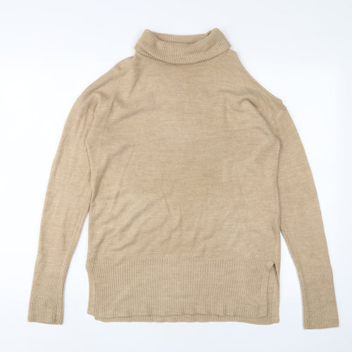 NEXT Womens Brown Roll Neck Acrylic Pullover Jumper Size 8