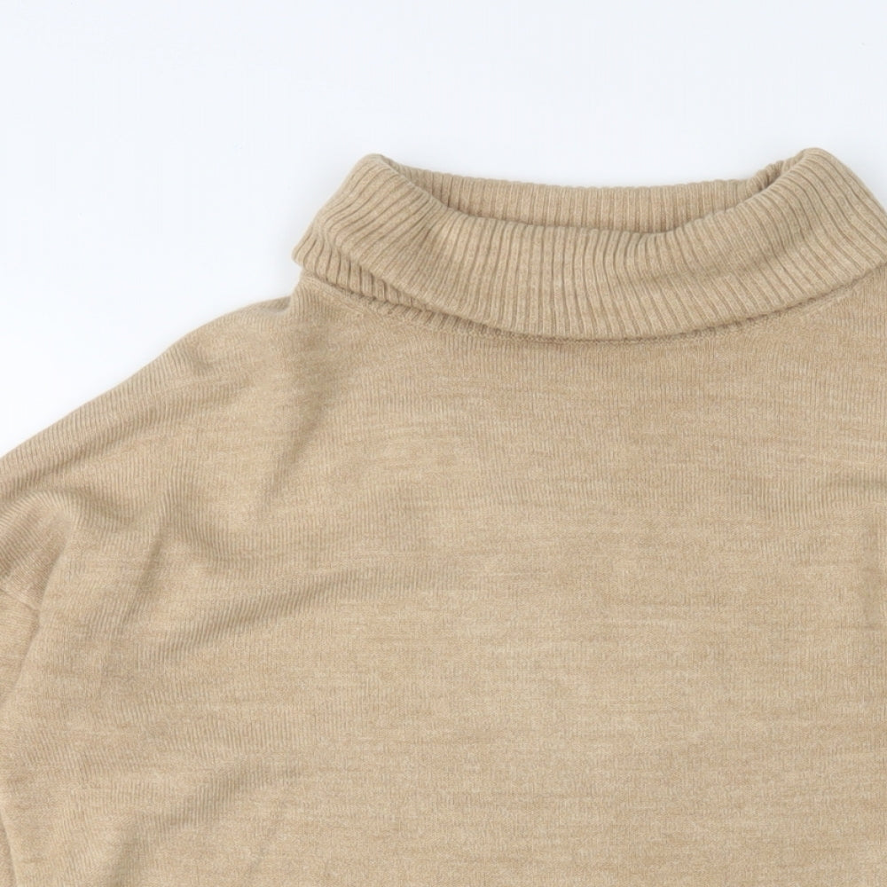NEXT Womens Brown Roll Neck Acrylic Pullover Jumper Size 8