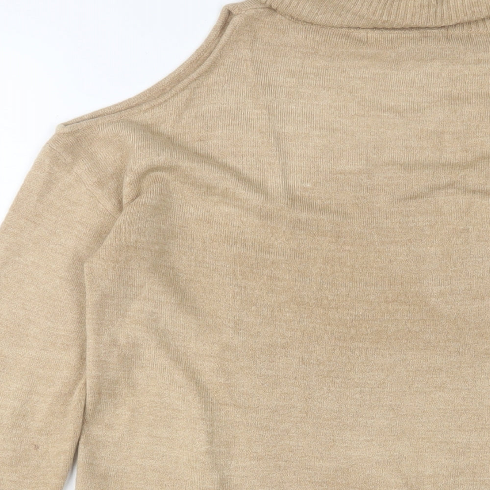 NEXT Womens Brown Roll Neck Acrylic Pullover Jumper Size 8