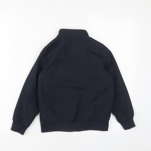 NEXT Boys Blue Jacket Size 6 Years Zip - Logo, Embroidered