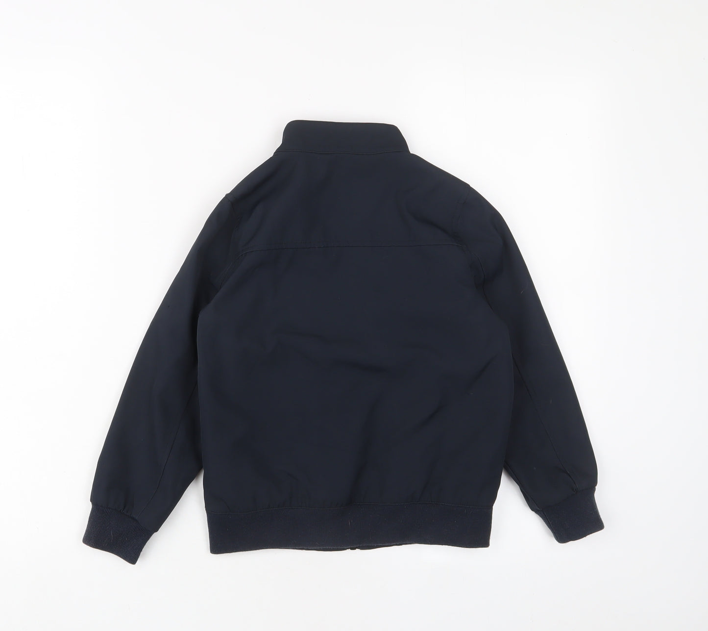 NEXT Boys Blue Jacket Size 6 Years Zip - Logo, Embroidered