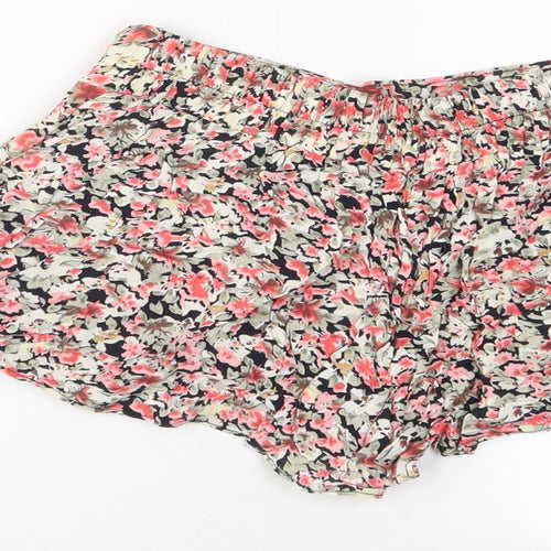 Innocent Womens Multicoloured Floral Viscose Basic Shorts Size XS Regular Pull On