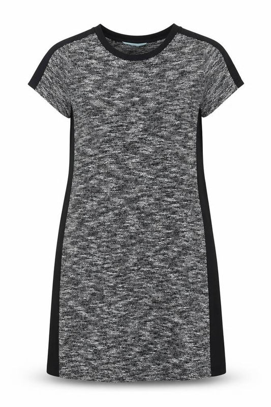 Front view of Avenue women’s grey polyester a-line, size UK 12, crew neck pullover