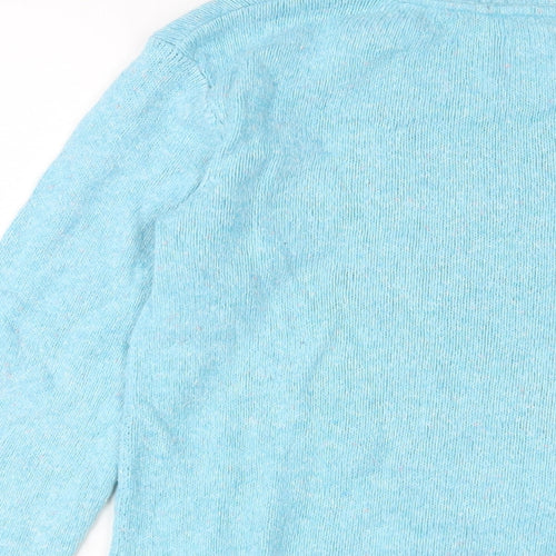 Fat Face Girls Blue Crew Neck Cotton Pullover Jumper Size 12-13 Years Pullover
