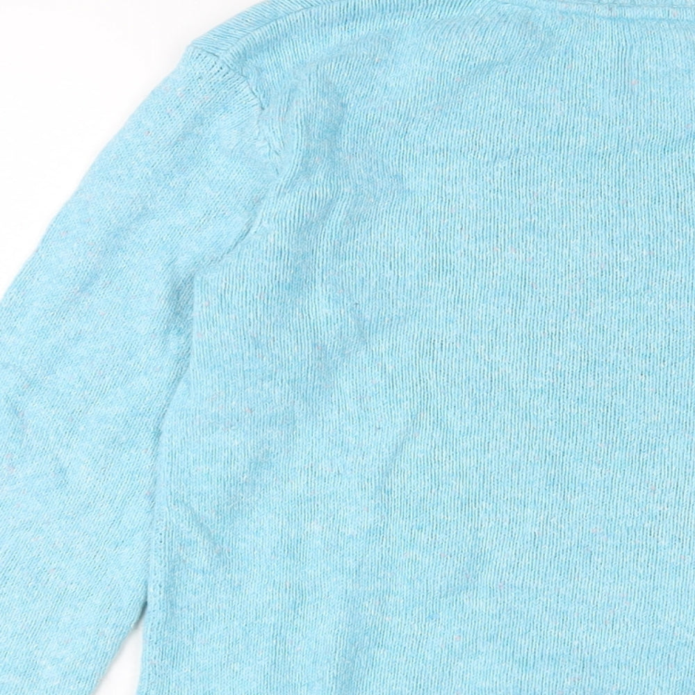 Fat Face Girls Blue Crew Neck Cotton Pullover Jumper Size 12-13 Years Pullover