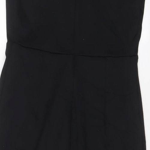 Cynthia Rowley Womens Black Polyester Sheath Size S V-Neck Zip