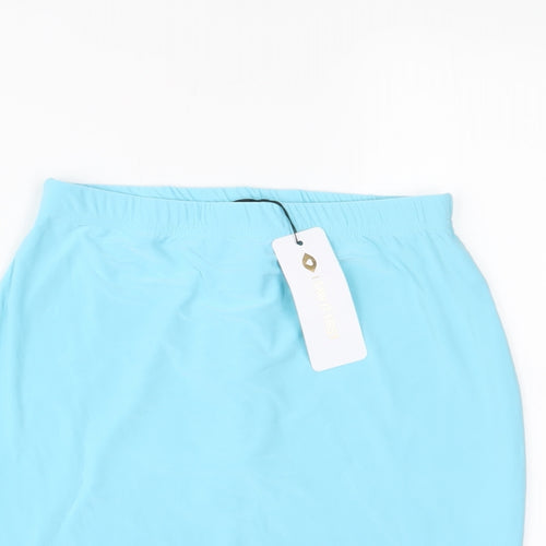 I SAW IT FIRST Womens Blue Polyester A-Line Skirt Size 12