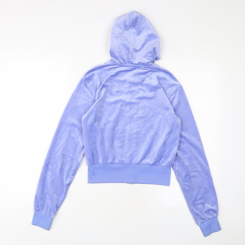 H&M Womens Blue Polyester Full Zip Hoodie Size S Zip